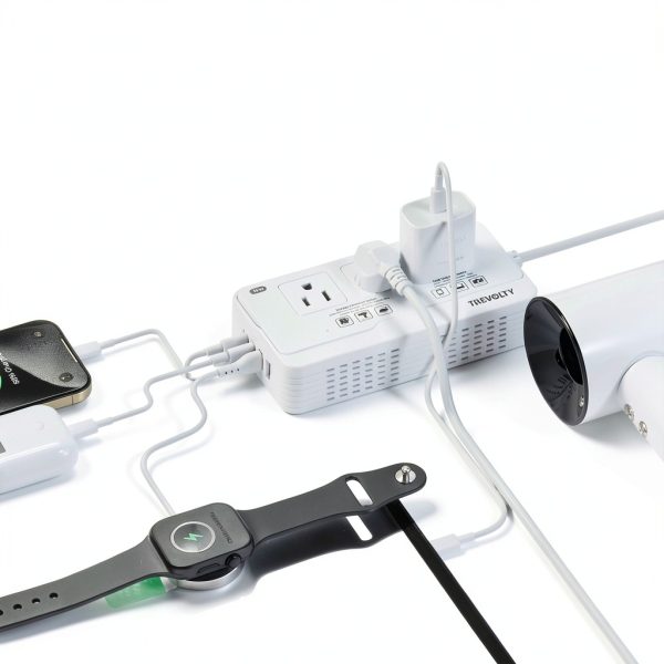TREVOLTY 2000W 7-in-1 Travel Converter 220V to 110V with USB-C/A-3