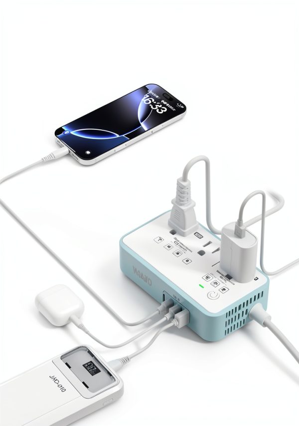 VASAIKO 2000W US to EU Voltage Converter with 7-in-1 Travel Adapter-2