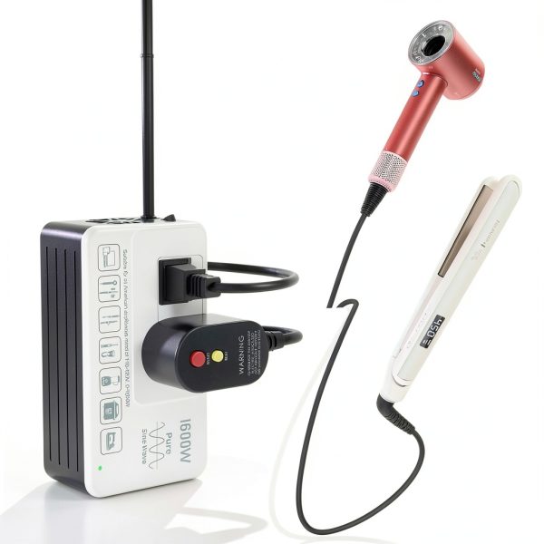 220V to 110V Voltage Converter HYTED 1600W Dual Color Black White-1