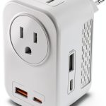 Voltage Converter 220 to 110 6‑in‑1 Adapter by Shayangyoung with PD-0