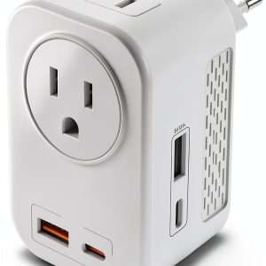 Voltage Converter 220 to 110 6‑in‑1 Adapter by Shayangyoung with PD-0