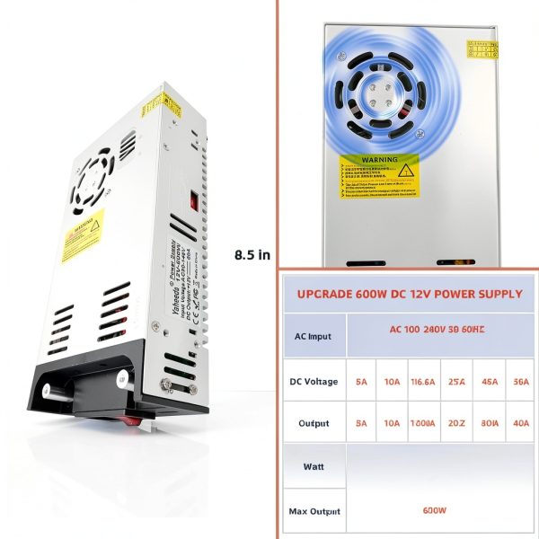 12V 50A Power Converter 600W Yaheeda Overload Protection Design-1