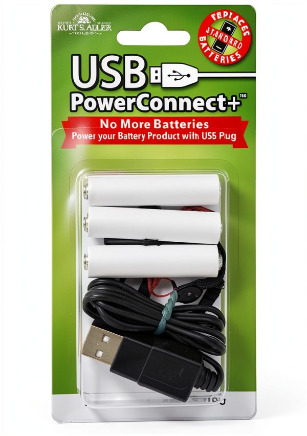 USB Power Converter by Kurt S Adler Plastic Copper Mini 3 AAA-0