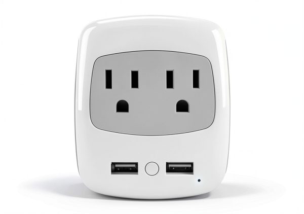 TESSAN US to Europe Plug Adapter 4-in-1 with 2 USB Ports TS-WM02-EU-6