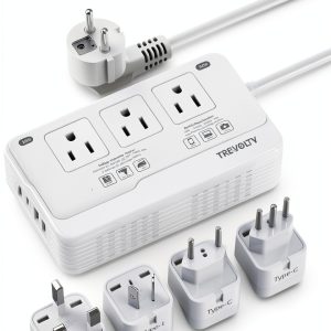 TREVOLTY 2000W 7-in-1 Travel Converter 220V to 110V with USB-C/A-0