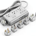 LongRich 7-in-1 Travel Adapter with 2000W Converter White TUS-2-0