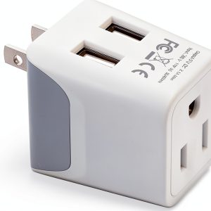 Universal Travel Adapter 3-in-1 USB Dual Plug by Paul Zeng Model CTU-6-0