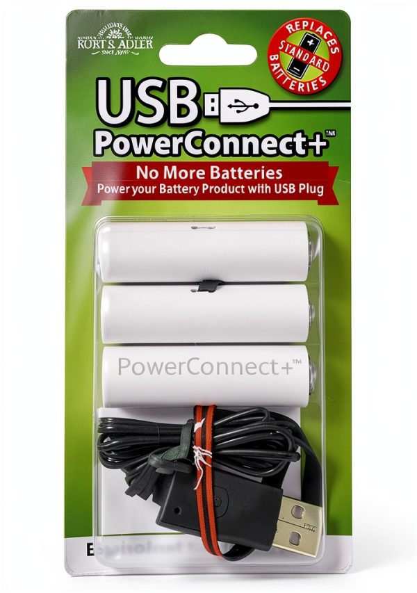 USB Battery Converter Kurt S Adler Plastic Copper 3 AA Equivalent-0