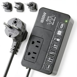 220V to 110V Voltage Converter HYTED 1600W Dual Color Black White-0