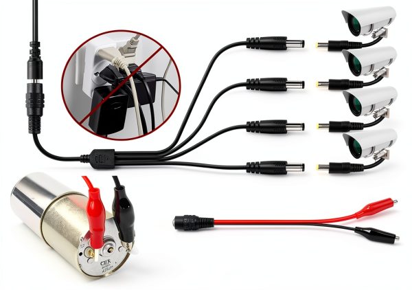 Shi He Yu DC Power Splitter 4‑Way Adjustable 72W with 14 Tips-3