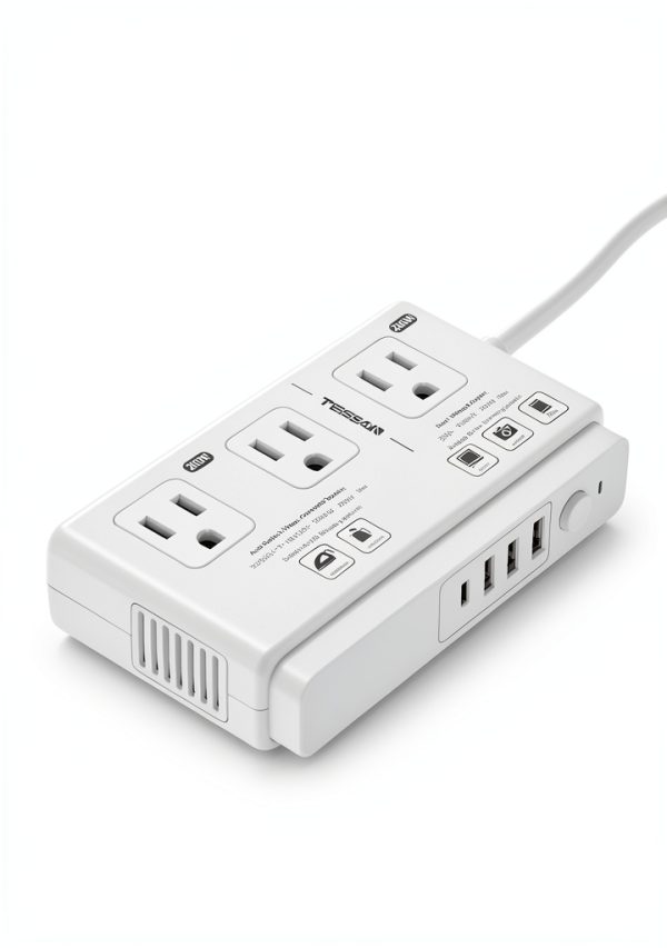 LongRich 7-in-1 Travel Adapter with 2000W Converter White TUS-2-7