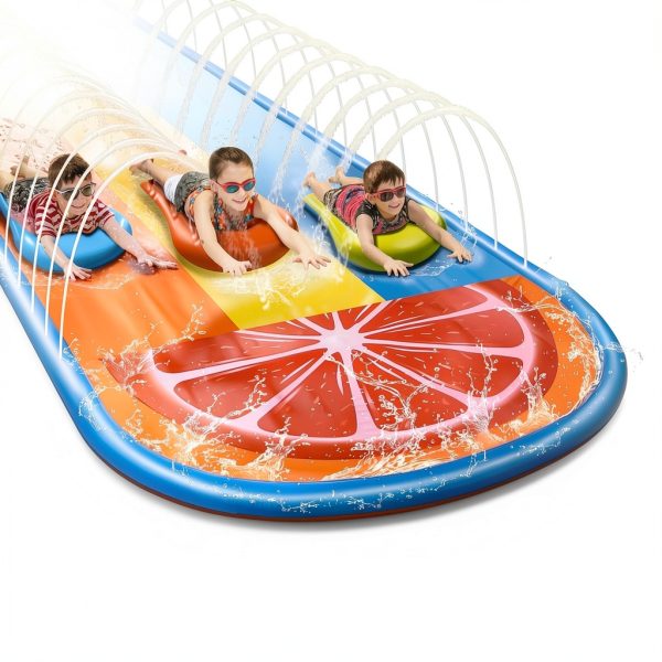 Water Slide 22.5ft JOYHAPISTAR Slip and Slide with 3 Bodyboards-1