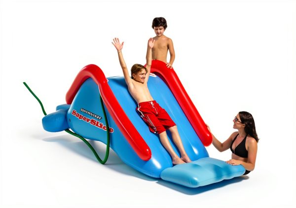 Swimline Super Slide Inflatable Pool Toy, Blue/Red-1