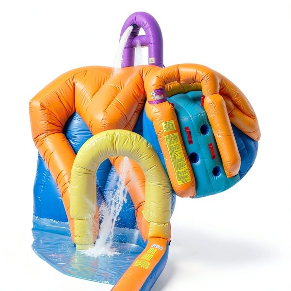 Mega Tornado Twist Inflatable Water Slide Bounce N Play Climbing Wall-3