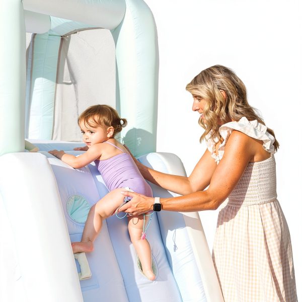 Bounceland Splash N’ Dash Dream Water Slide, 14.4ft L x 9.1ft W x 6.8ft H inflated Size, Outdoor Fun w/Long Slide, Giant Splash Pool, Water Spray, Climbing Wall, Active Play for Kids-5