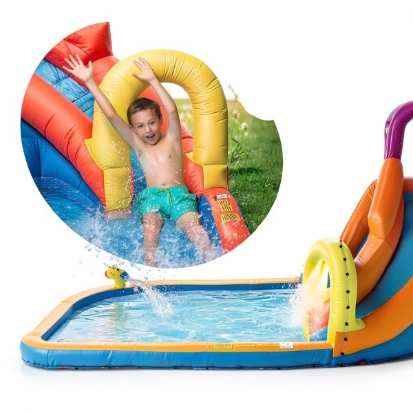Mega Tornado Twist Inflatable Water Slide Bounce N Play Climbing Wall-4