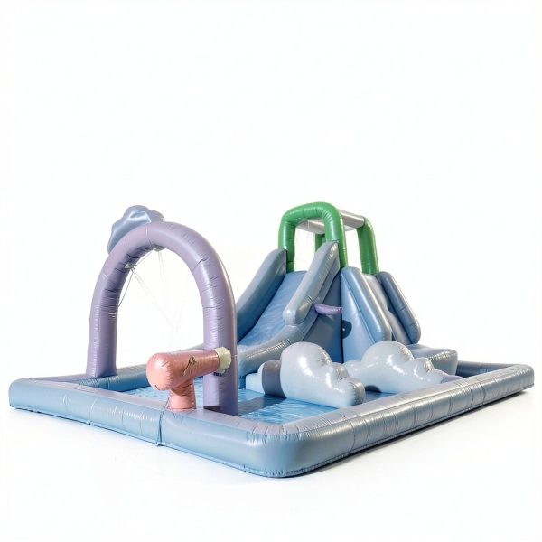 Bounceland Splash N’ Dash Dream Water Slide, 14.4ft L x 9.1ft W x 6.8ft H inflated Size, Outdoor Fun w/Long Slide, Giant Splash Pool, Water Spray, Climbing Wall, Active Play for Kids-6