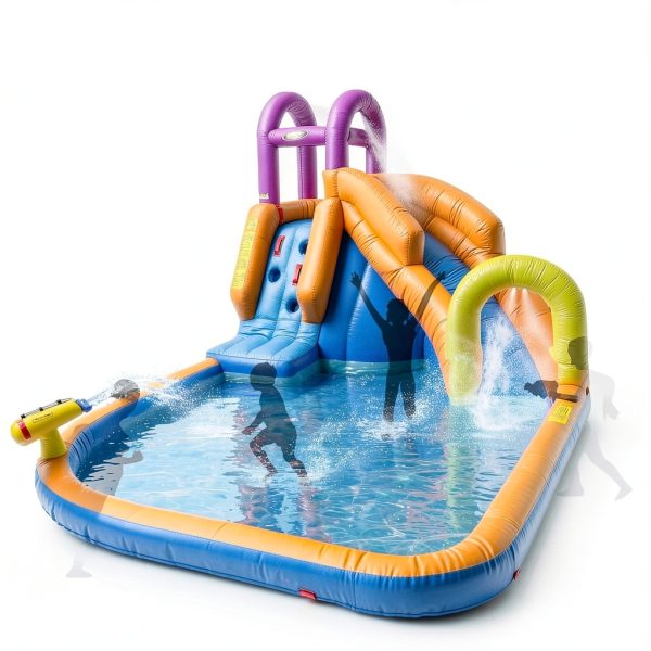 Mega Tornado Twist Inflatable Water Slide Bounce N Play Climbing Wall-2
