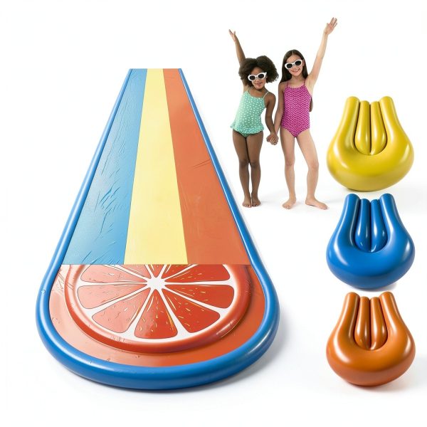 Water Slide 22.5ft JOYHAPISTAR Slip and Slide with 3 Bodyboards-3