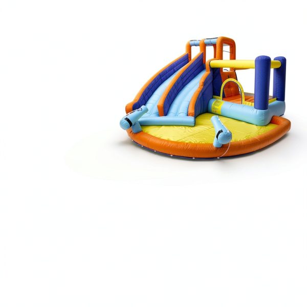 Inflatable Water Slide House JOYLDIAS Double Slide Splash Pool-2