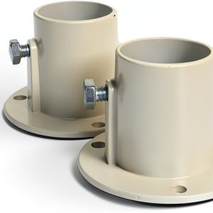 Blue Wave Aluminum Deck Flanges for Pool Ladder Pair NE1228PR White-0
