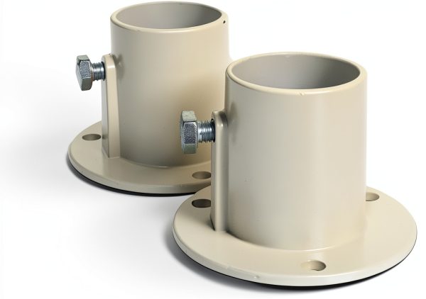 Blue Wave Aluminum Deck Flanges for Pool Ladder Pair NE1228PR White-0