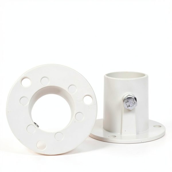 Blue Wave Aluminum Deck Flanges for Pool Ladder Pair NE1228PR White-3