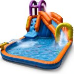 Mega Tornado Twist Inflatable Water Slide Bounce N Play Climbing Wall-0