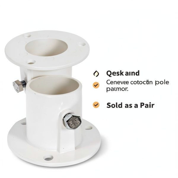 Blue Wave Aluminum Deck Flanges for Pool Ladder Pair NE1228PR White-6