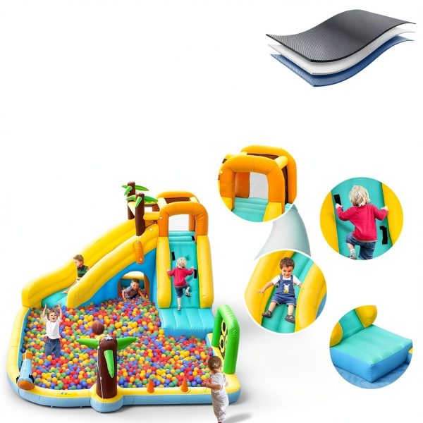 Inflatable Water Slide House 450W Blower 10-in-1 Water Park GYMMALL-2