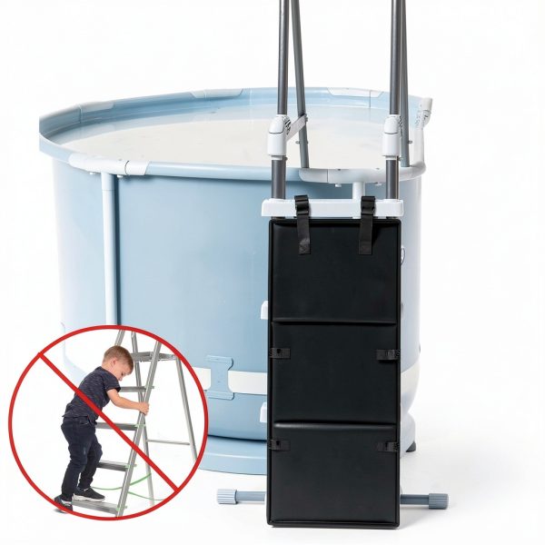 Pool Ladder Protector Cover by NODMIPNS 15x31.5in Nylon Safety Guard-4