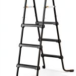 Funsicle SureStep 3 Step Lightweight Steel Outdoor Above Ground Swimming Pool Ladder with Non Slip Feet for Outdoor Use, Black-0