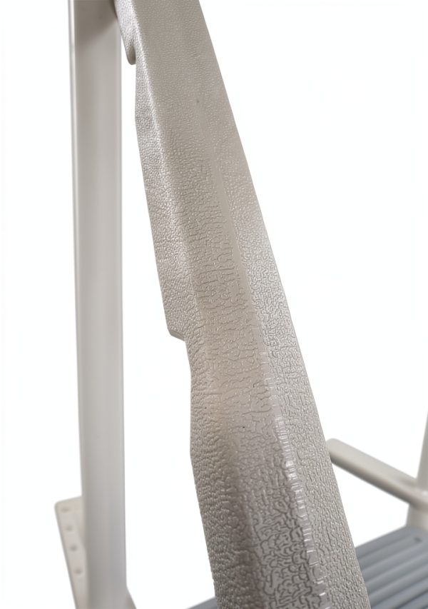 Confer Plastics Step-1X: Sturdy Above Ground Entry System with Dual Handrails and Slip-Resistant Steps, Easy Installation, Supports up to 400 lbs - Proudly Made in USA. Warm Grey with Grey Treads-6