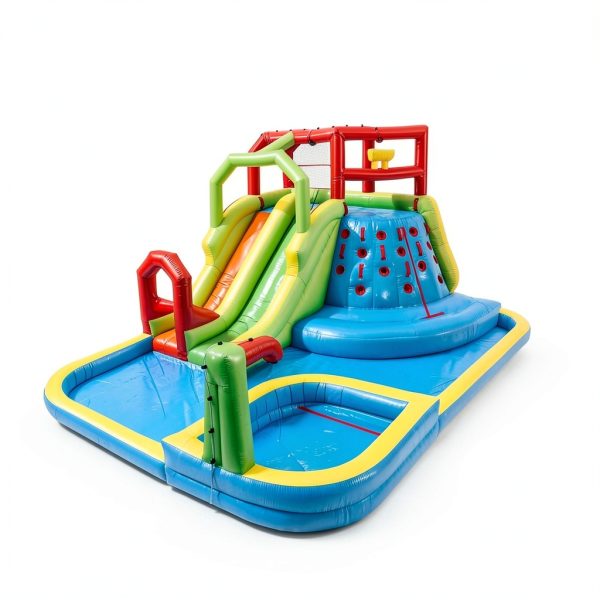 Inflatable Water Slide Park by WELLFUNTIME with Deep Pool 191x157x100-1