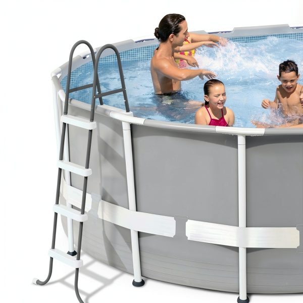 Intex Steel Frame Above Ground Pool Ladder 48" 300 lb Anti Slip-2