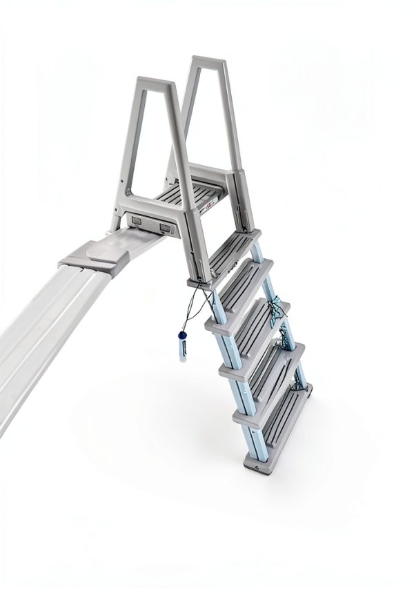 Confer Plastics 6000X Heavy Duty Above Ground in-Pool Swimming Ladder for Decks Adjustable from 42IN to 56IN HIGH-6