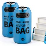Heavy Duty Pool Ladder Weights - 50lbs Sand Fillable Universal Sand Bags Step Anchors, 500D PVC Waterproof Tear-Resistance Foldable Sandbags for Above Ground Swimming Pools Stair Entry Systems, 2PCS-0