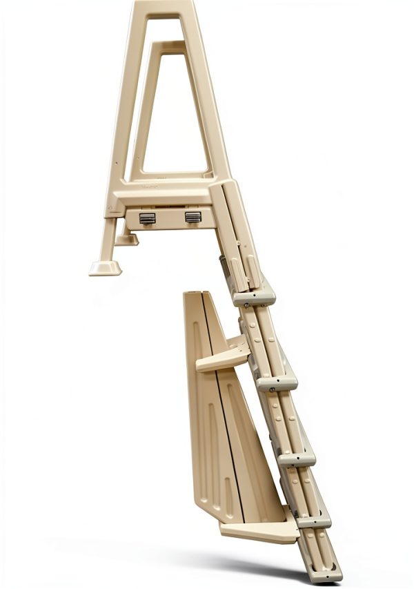 Confer Plastics 6000X Heavy Duty Above Ground in-Pool Swimming Ladder for Decks Adjustable from 42IN to 56IN HIGH-1