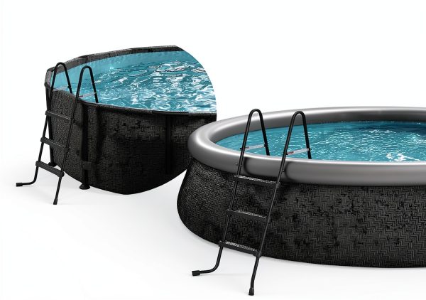 Funsicle SureStep 3 Step Lightweight Steel Outdoor Above Ground Swimming Pool Ladder with Non Slip Feet for Outdoor Use, Black-2