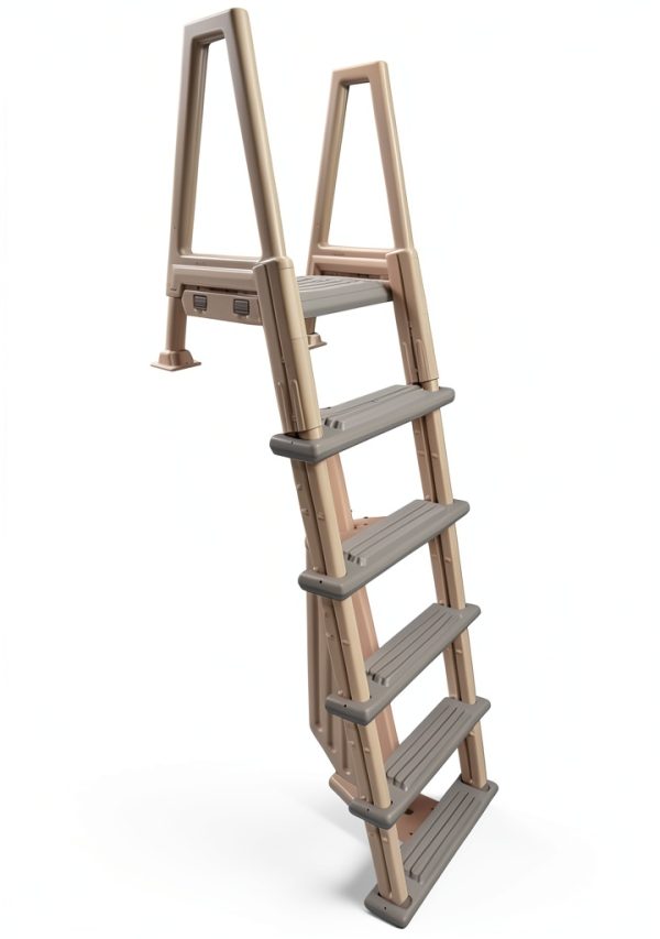 Confer Plastics 6000X Heavy Duty Above Ground in-Pool Swimming Ladder for Decks Adjustable from 42IN to 56IN HIGH-0