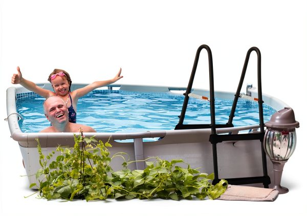 Funsicle SureStep 3 Step Lightweight Steel Outdoor Above Ground Swimming Pool Ladder with Non Slip Feet for Outdoor Use, Black-4