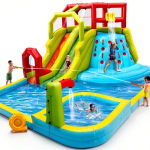 Inflatable Water Slide Park by WELLFUNTIME with Deep Pool 191x157x100-0