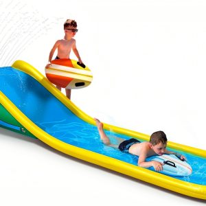 Inflatable Water Slide WEEINJOY 15FT Backyard Splash with Sprinkler-0