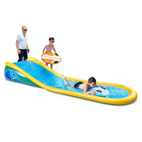 Inflatable Water Slide WEEINJOY 15FT Backyard Splash with Sprinkler-1