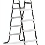 Intex Steel Frame Above Ground Pool Ladder 48" 300 lb Anti Slip-0
