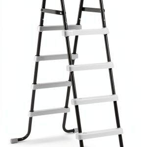 Intex Steel Frame Above Ground Pool Ladder 48" 300 lb Anti Slip-0