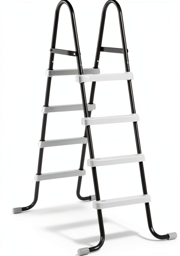 Intex Steel Frame Above Ground Pool Ladder 48" 300 lb Anti Slip-0