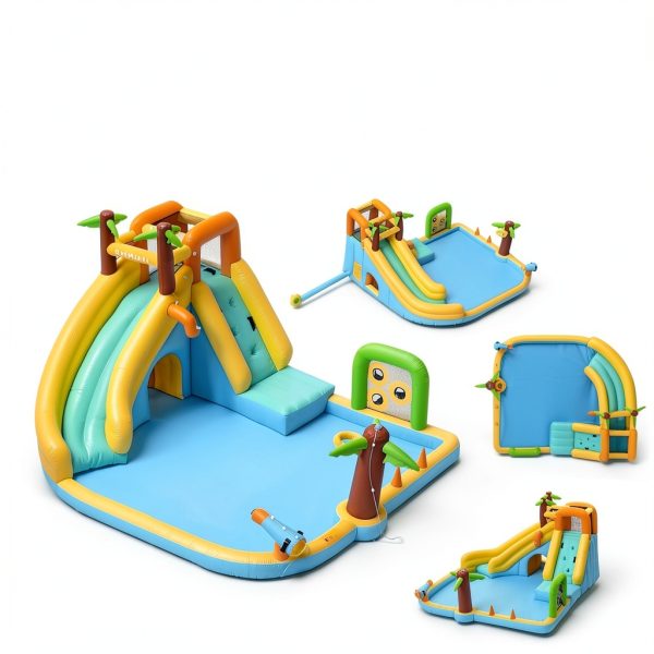 Inflatable Water Slide House 450W Blower 10-in-1 Water Park GYMMALL-4